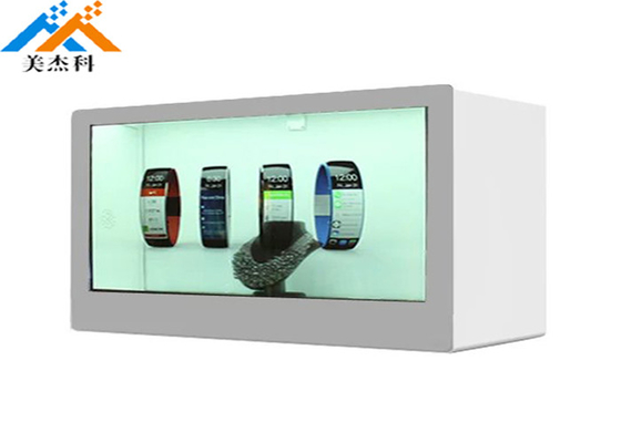 Index Transparent LCD Display Box Video Showcase 350cd/m2 Brightness AC 100-240V