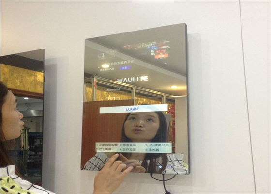 Tempered Glass Smart Mirror Display Light Lcd Board 43'' Support 10 Points IR Touch