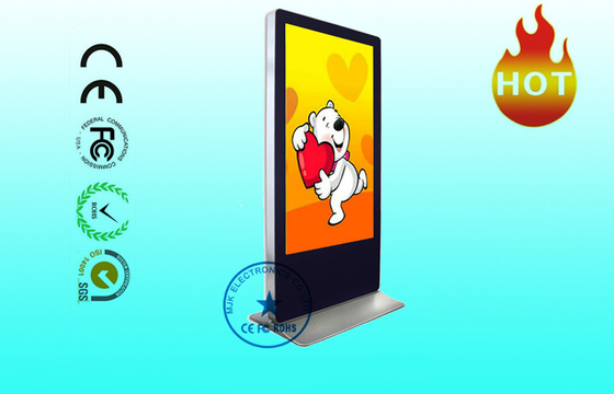 1080P HD Large  Touch Screen Digital Signage Wifi , Floor Standing 600cd/m2