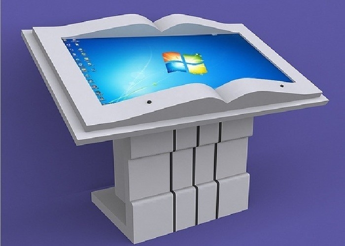 46 Inch Book Design Digital Kiosks Touch Screen X86 System Long Lifetime