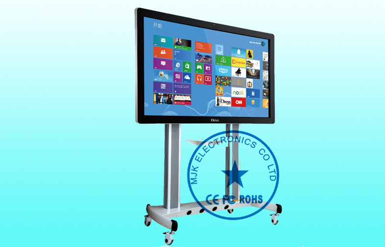 External HD Free Standing Digital Signage Kiosk Touch Screen 1080P For School
