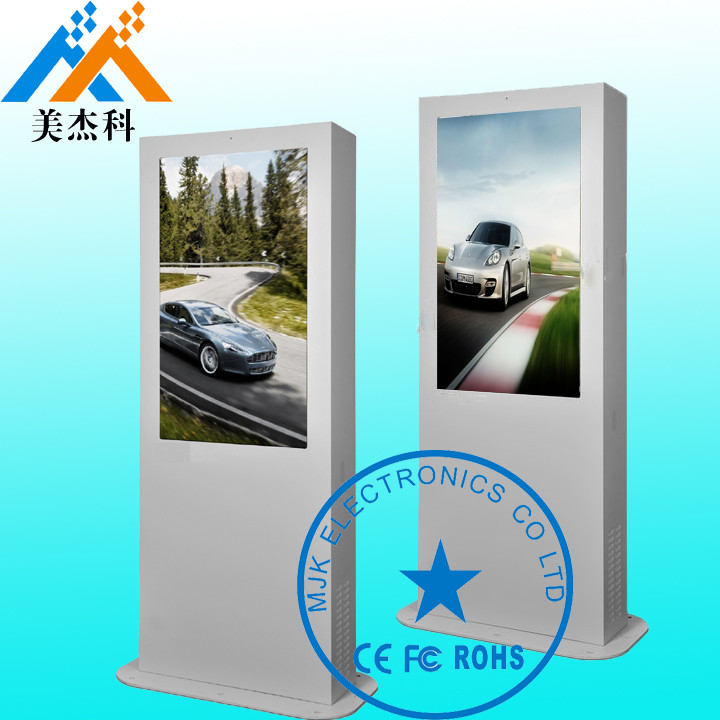 High Resolution 1920*1080p Outdoor Digital Signage Floor Standing For Supermarket