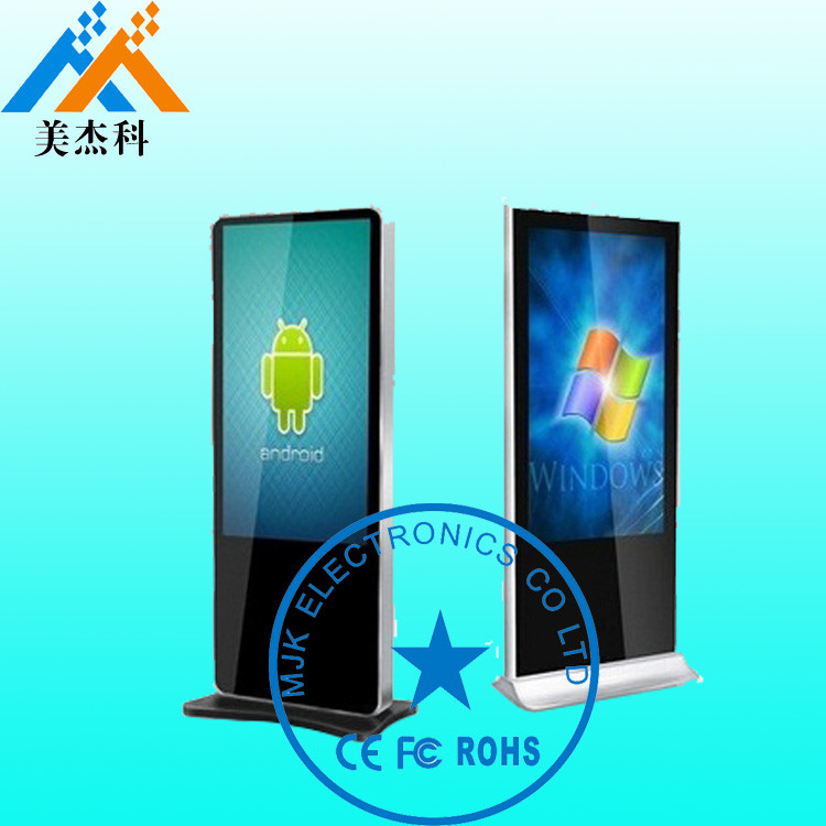 46 Inch Floor Standing Digital Signage , Dustproof Touch Screen Kiosk High Resolution