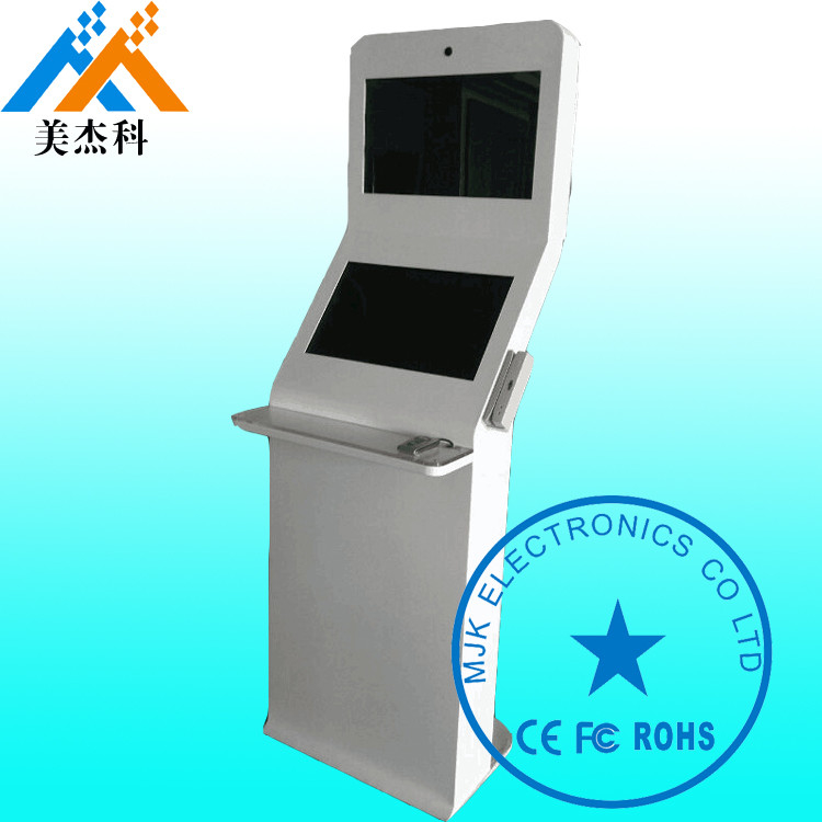 Windows Os Shockproof Free Standing Digital Signage Kiosk 32 Inch Double Screen