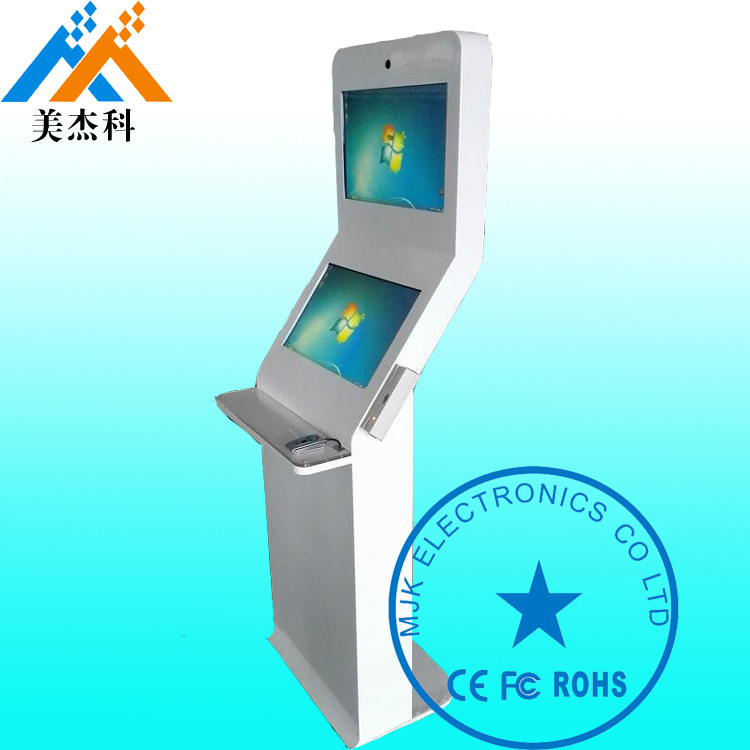 Windows Os Shockproof Free Standing Digital Signage Kiosk 32 Inch Double Screen