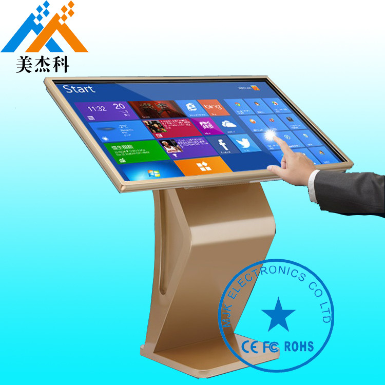 Blastproof Vertical Stand Alone Digital Signage Kiosk With Touch Function For Airport