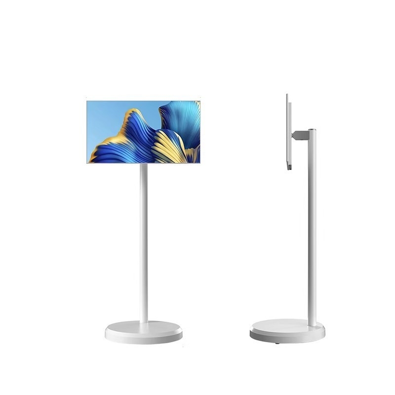 Smart 21.5 Inch Portable TV Stand Rechargeable 360 Rotating  Wireless Television Display Touch Screen Mobile Disp
