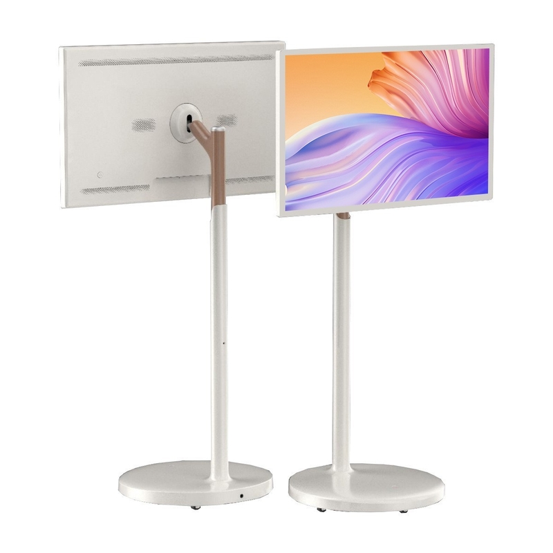 Smart 21.5 Inch Portable TV Stand Rechargeable 360 Rotating  Wireless Television Display Touch Screen Mobile Disp
