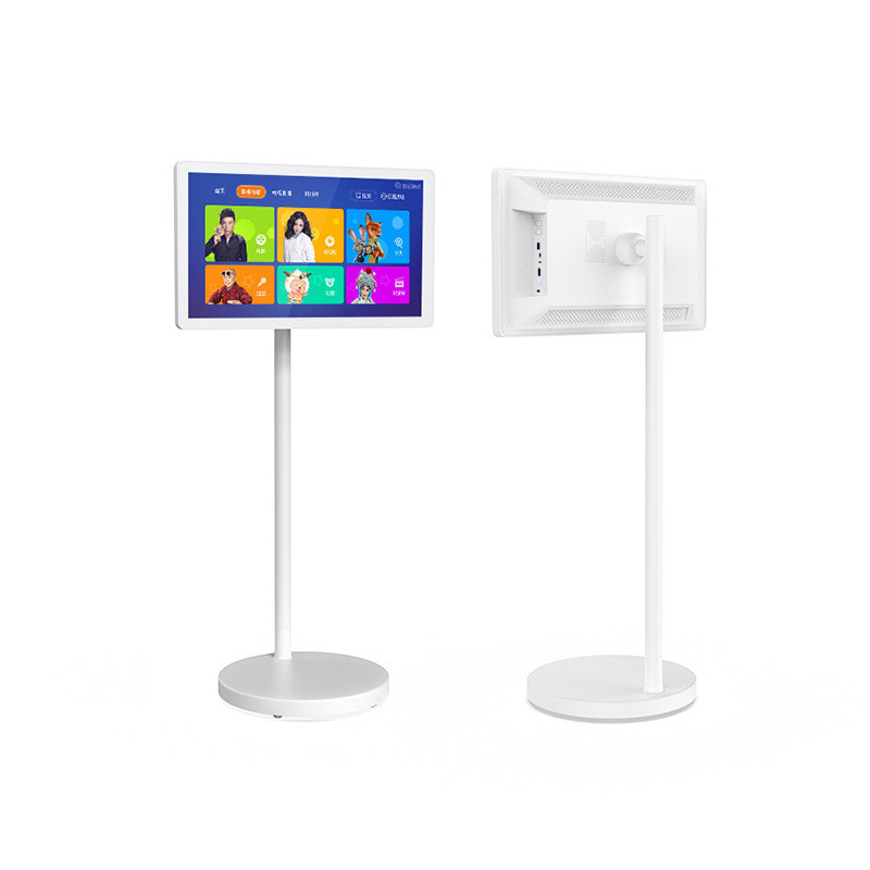 Smart 21.5 Inch Portable TV Stand Rechargeable 360 Rotating  Wireless Television Display Touch Screen Mobile Disp