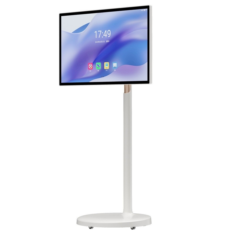 High quality 27 inch smart Fitness Exercise portable TV touch screen android systems rechargeable wireless standing