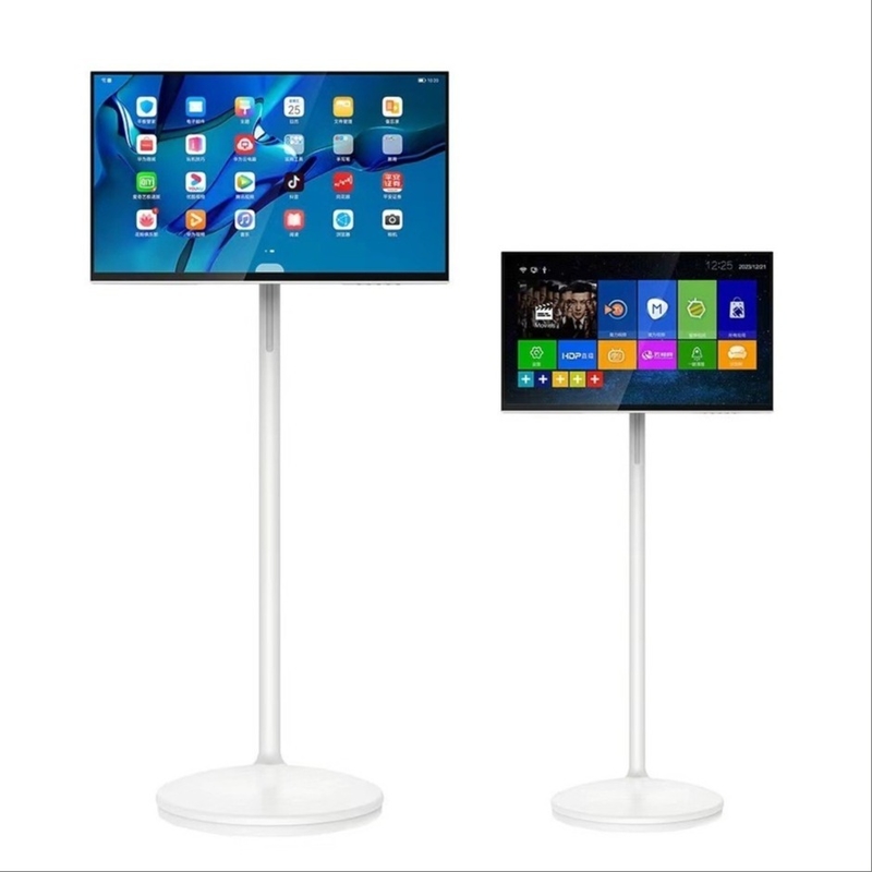 High quality 27 inch smart Fitness Exercise portable TV touch screen android systems rechargeable wireless standing