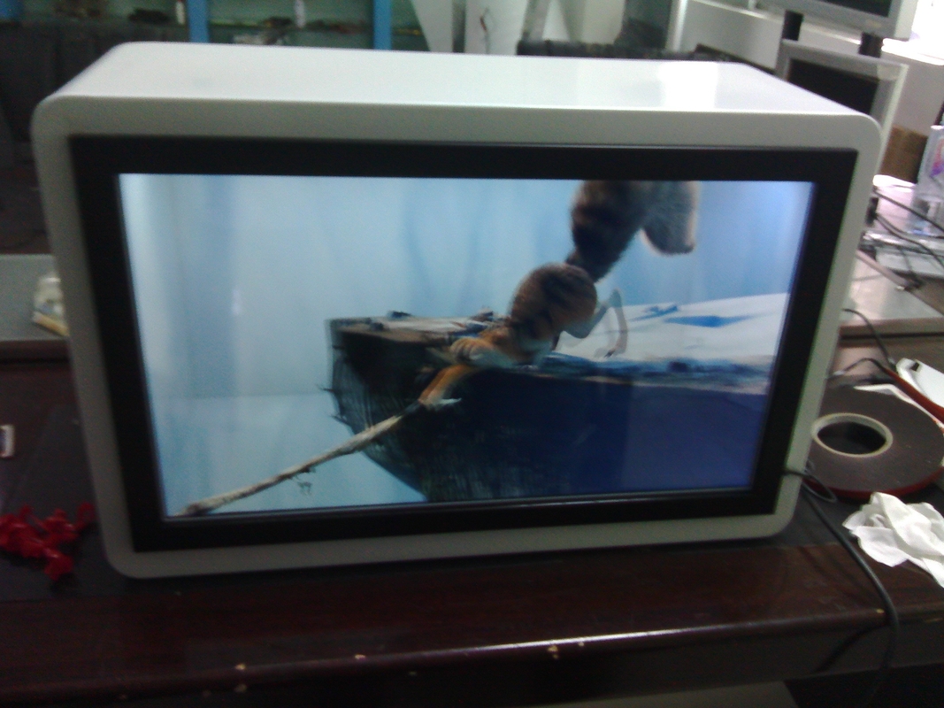 Commercial 22inch Transparent LCD Display Advertisng Screen With Dynamic Video
