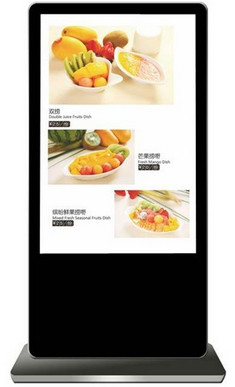 65" Floor Standing Advertising Digital Signage English German , Villa / Theater Video LCD Display