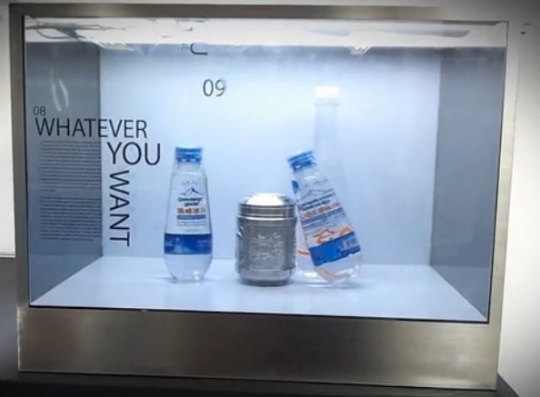  Transparent Wifi LCD Display Acrylic / transparent lcd showcase