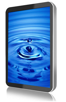 19 Inch Network Vertical LCD digital Display signage With Split Screen / Looping Playback