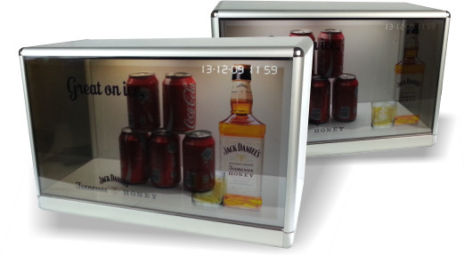 Indoor 32 Inch Transparent LCD Display With Background Music , XVID GIF PNG