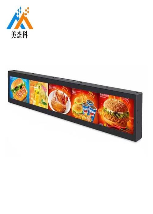 Indoor Stretched Lcd Monitor 16/3 Display 28 Inch For Bus Advertising Information