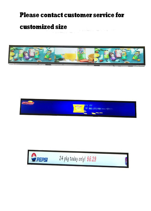 Indoor Stretched Lcd Monitor 16/3 Display 28 Inch For Bus Advertising Information