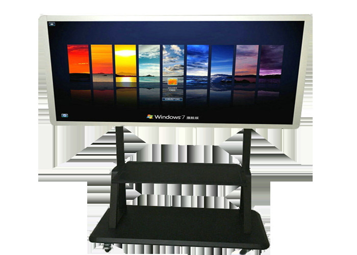 Wireless Digital Electronic Free Standing Lcd Display 65'' 10 Points Infrared Touch