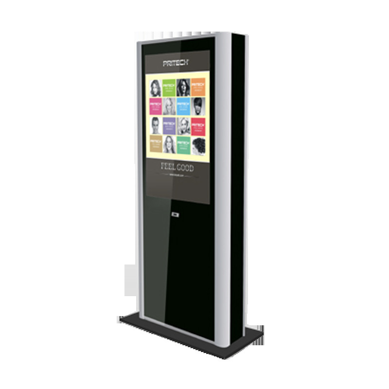 55'' Outdoor Advertising Lcd Display Screen , Floor Stand Digital Signage Kiosk