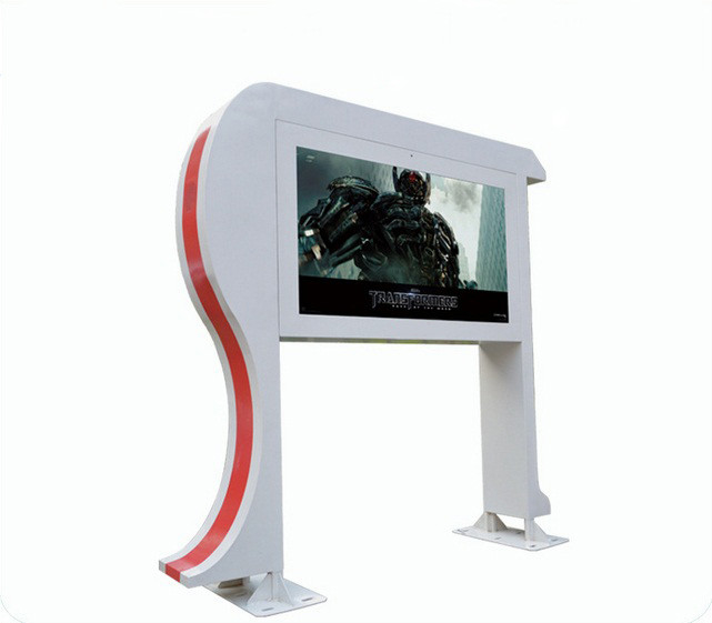 Commercial 55 Inch Outdoor Digital Signage Full HD 1080P IP65 2500 Nit High Brightness
