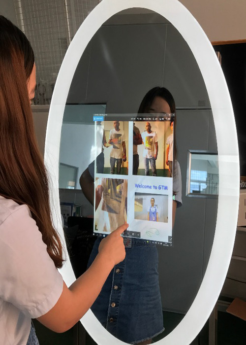 32 inch Transparency acrylic display stand Lipstick display Magic Mirror TV Display