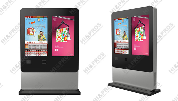 Double Screen Android System Interactive Digital Signage Display Wifi / 3G