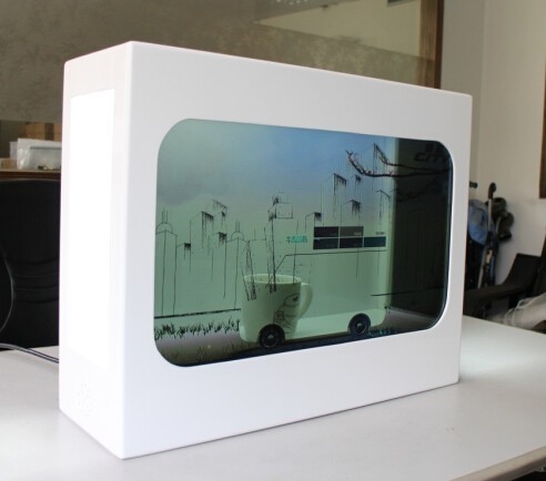 Transparent Wifi LCD Display Acrylic / transparent lcd showcase