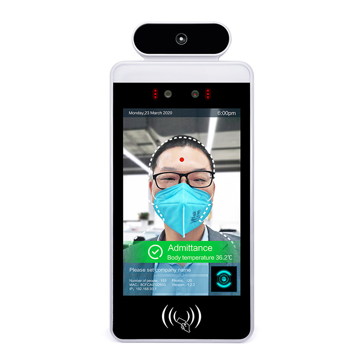 Thermal Scanner RK3399 Android 7.1 Access Control Kiosk 1.8GHZ 8 inch Face recognition measurement