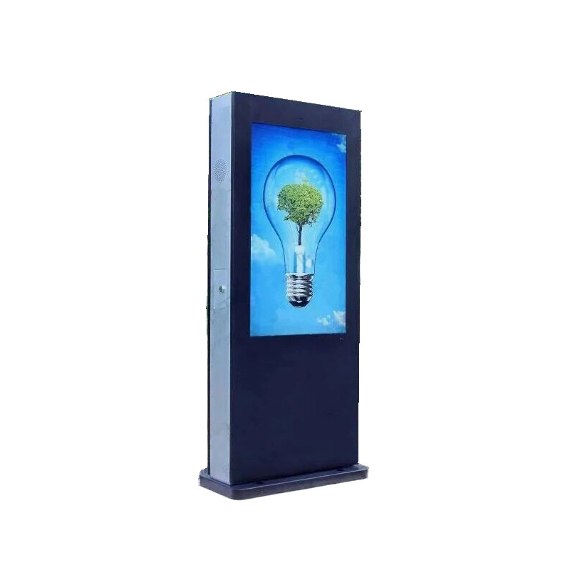 55 Inch Floor Standing IP65 LCD Totem Display 1200nits Outdoor lcd advertising player