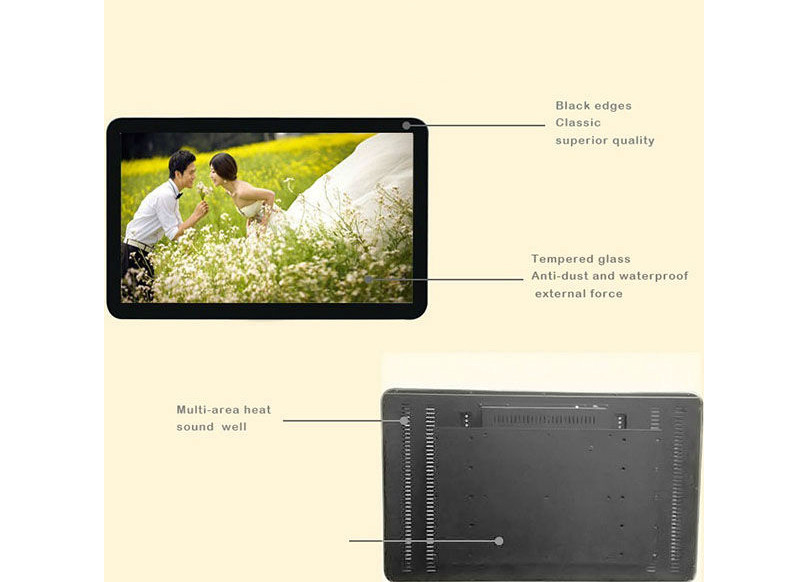 High Resolution MP3 JPG 19" LCD Advertising player 300cd LAN Network