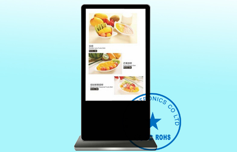 65" Floor Standing Advertising Digital Signage English German , Villa / Theater Video LCD Display