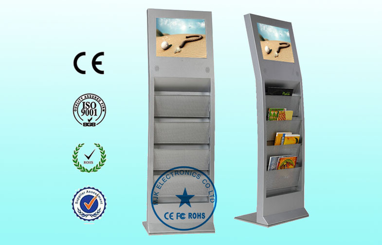 17" Full HD Advertising Digital Signge Display With Newspaper Rack