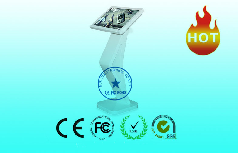 1080P LCD Touch Screen Digital Signage Kiosk , Free Standing Kiosk Horizontal