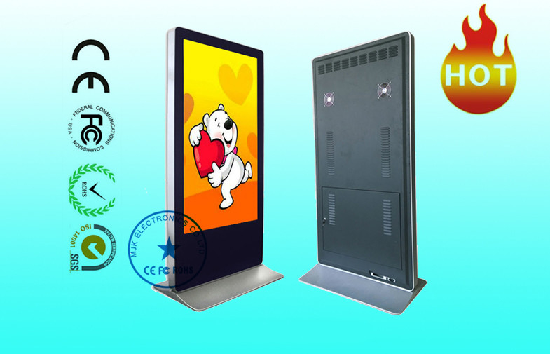 1080P HD Large  Touch Screen Digital Signage Wifi , Floor Standing 600cd/m2