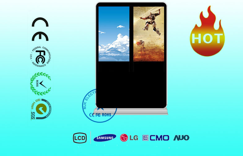 Double Screens Advertising Digital Signage Display ,  46 Inch , Floor Standing