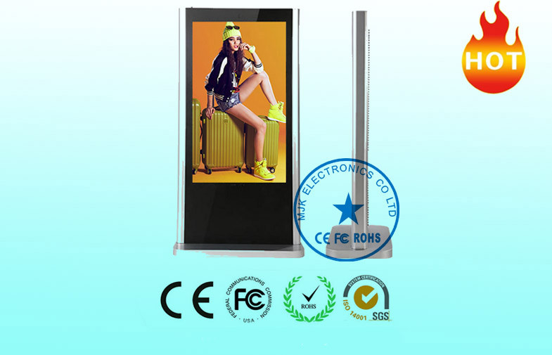 Super Slim 65" PC LCD Digital Signage Kiosk Windows 7 , Vertical Display