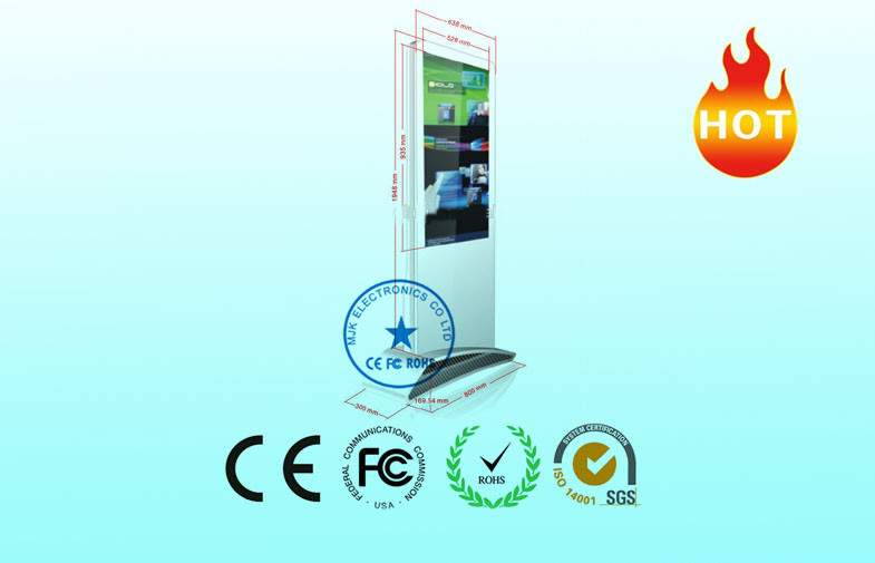 Shockproof  55" LCD Digital Signage Display 1920 × 1080 Resolution