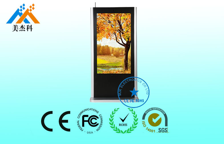 65inch Floor Standing Digital Signage Free Standing 16:9 Aspect Ratio