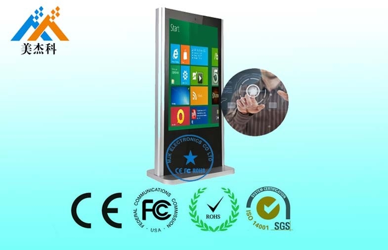 46 Inch Floor Standing Digital Signage Infrared Touch Screen Windows I3 I5 I7